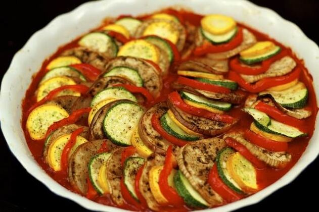 ruošiant ratatouille Dukan dietai